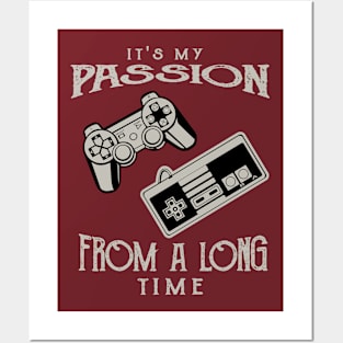 It's My Passion From A Long Time,Old School Gamer Posters and Art